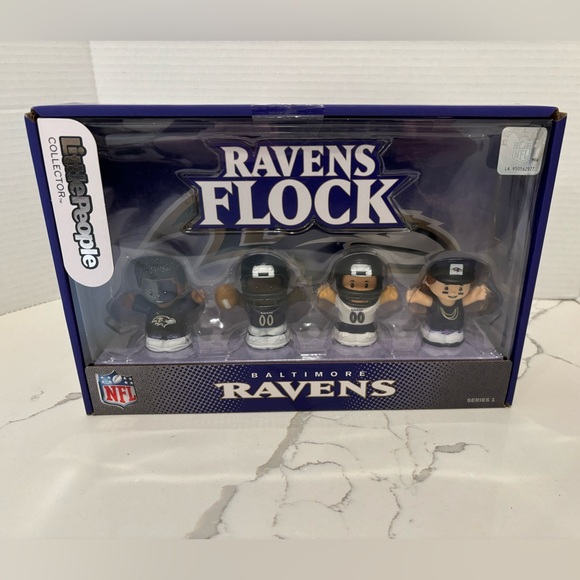 Fisher Price Little People Baltimore Ravens Flock Series 1 Collectors Set NEW - Picture 1 of 8